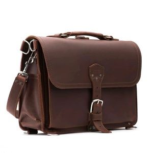 Saddleback Leather Co. Dark Brown Slim Leather Briefcase, Lightly Used